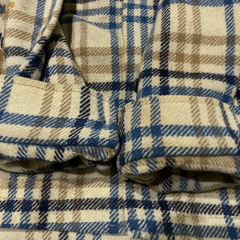 【現状渡し品】【メンズ】 PENDLETON ペンドルトン 70's WOOL CHECK SHIRT JACKET VINTAGE 70年代 チェック シャツジャケット ライトアウター ヴィンテージ 145-260930-yo-08-teih サイズ：L カラー：ベージュ/ブルー 万代Net店
