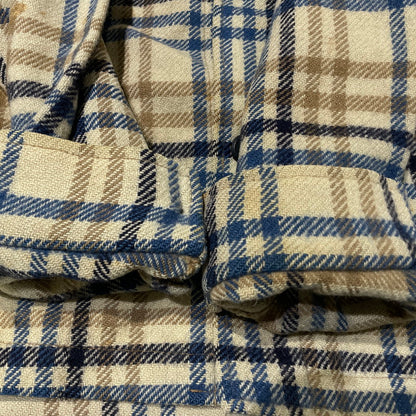 【現状渡し品】【メンズ】 PENDLETON ペンドルトン 70's WOOL CHECK SHIRT JACKET VINTAGE 70年代 チェック シャツジャケット ライトアウター ヴィンテージ 145-260930-yo-08-teih サイズ：L カラー：ベージュ/ブルー 万代Net店