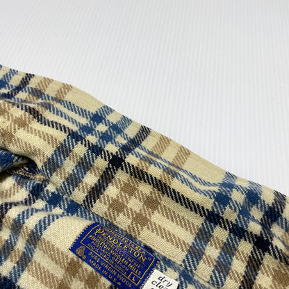 【現状渡し品】【メンズ】 PENDLETON ペンドルトン 70's WOOL CHECK SHIRT JACKET VINTAGE 70年代 チェック シャツジャケット ライトアウター ヴィンテージ 145-260930-yo-08-teih サイズ：L カラー：ベージュ/ブルー 万代Net店