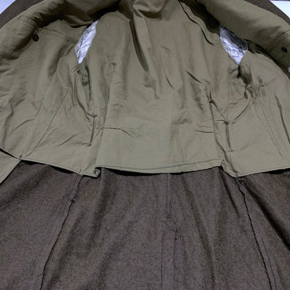 【現状渡し品】【メンズ】 FRENCH ARMY フレンチアーミー GREAT COAT VINTAGE グレートコート アウター ヴィンテージ ミリタリージャケット 145-261001-ko-01-teih サイズ：32 カラー：カーキ系 万代Net店