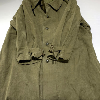 【中古品】【メンズ】 FRENCH MILITARY フレンチミリタリー M-35 MOTORCYCLE COAT VINTAGE モーターサイクル コート アウター ヴィンテージ ミリタリージャケット 145-261001-ko-02-teih サイズ：1 カラー：カーキ 万代Net店