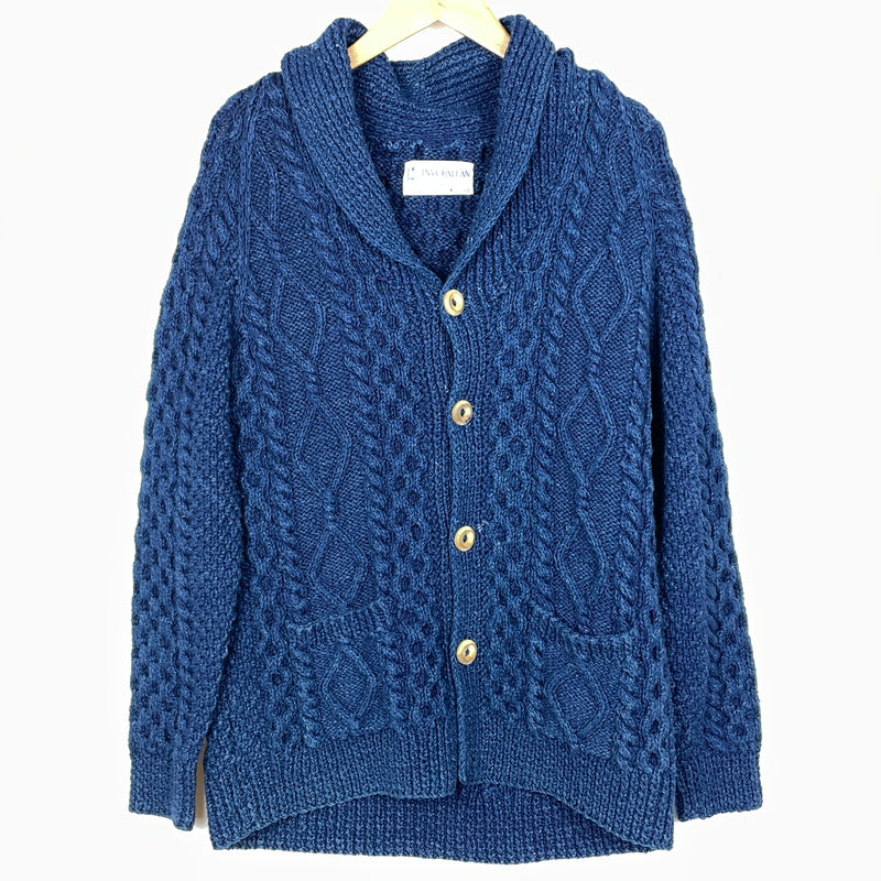 【中古品】【メンズ】 INVERALLAN インバーアラン SHAWL COLLAR CARDIGAN ショール カラー カーディガン 長袖 トップス 147-261004-sa-03-teih サイズ：不明 カラー：ブルー系 万代Net店