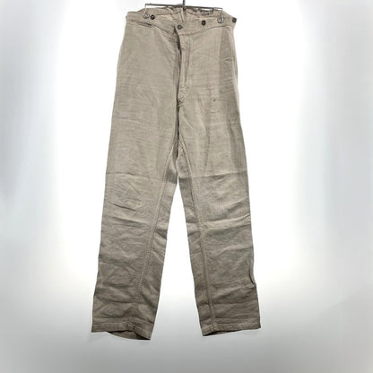 【現状渡し品】【メンズ】 FRENCH MILITARY フランス軍 LINEN BOURGERON TROUSERS PANTS VINTAGE リネン ボージョン トラウザーズ パンツ ボトムス ヴィンテージ 156-260930-yo-05-teih サイズ：不明 カラー：アイボリー系 万代Net店