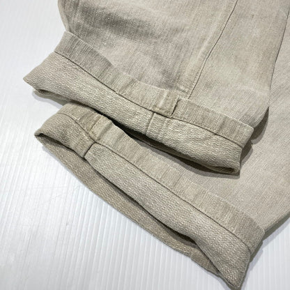 【現状渡し品】【メンズ】 FRENCH MILITARY フランス軍 LINEN BOURGERON TROUSERS PANTS VINTAGE リネン ボージョン トラウザーズ パンツ ボトムス ヴィンテージ 156-260930-yo-05-teih サイズ：不明 カラー：アイボリー系 万代Net店