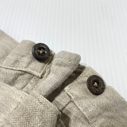 【現状渡し品】【メンズ】 FRENCH MILITARY フランス軍 LINEN BOURGERON TROUSERS PANTS VINTAGE リネン ボージョン トラウザーズ パンツ ボトムス ヴィンテージ 156-260930-yo-05-teih サイズ：不明 カラー：アイボリー系 万代Net店
