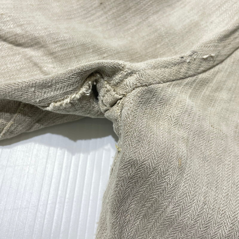 【現状渡し品】【メンズ】 FRENCH MILITARY フランス軍 LINEN BOURGERON TROUSERS PANTS VINTAGE リネン ボージョン トラウザーズ パンツ ボトムス ヴィンテージ 156-260930-yo-05-teih サイズ：不明 カラー：アイボリー系 万代Net店