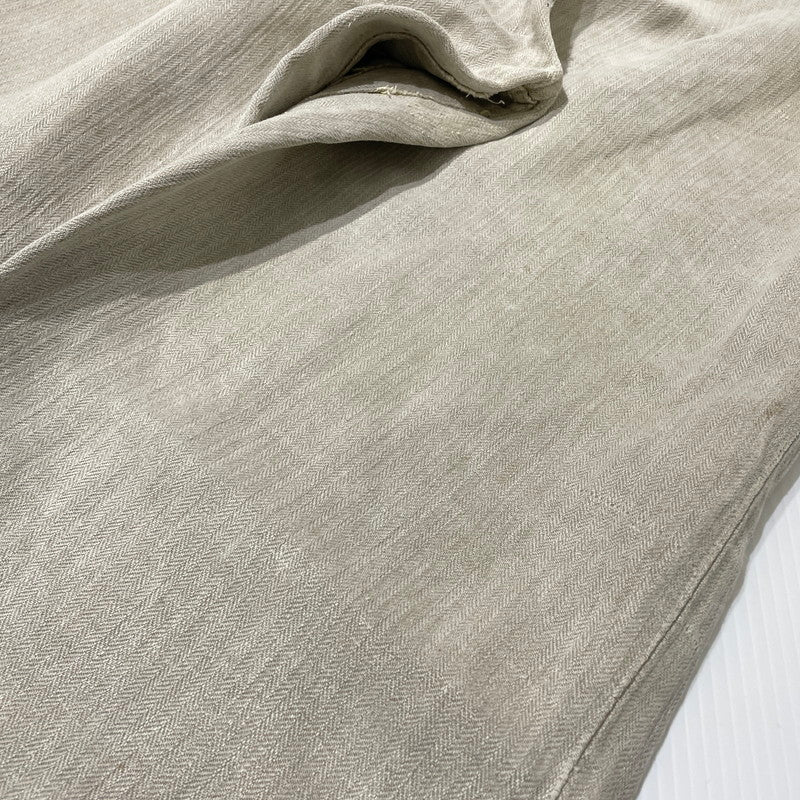 【現状渡し品】【メンズ】 FRENCH MILITARY フランス軍 LINEN BOURGERON TROUSERS PANTS VINTAGE リネン ボージョン トラウザーズ パンツ ボトムス ヴィンテージ 156-260930-yo-05-teih サイズ：不明 カラー：アイボリー系 万代Net店