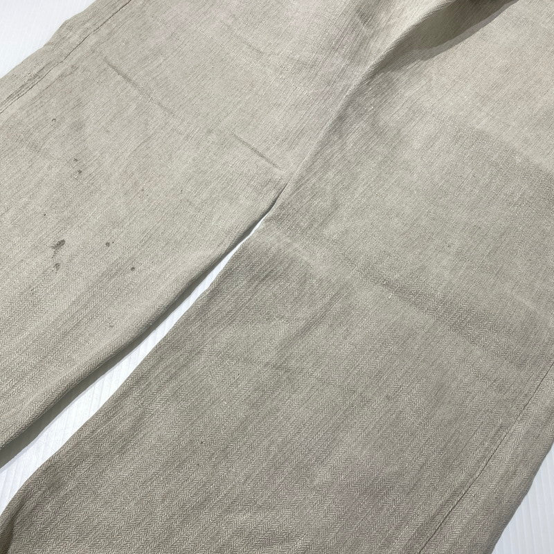 【現状渡し品】【メンズ】 FRENCH MILITARY フランス軍 LINEN BOURGERON TROUSERS PANTS VINTAGE リネン ボージョン トラウザーズ パンツ ボトムス ヴィンテージ 156-260930-yo-05-teih サイズ：不明 カラー：アイボリー系 万代Net店