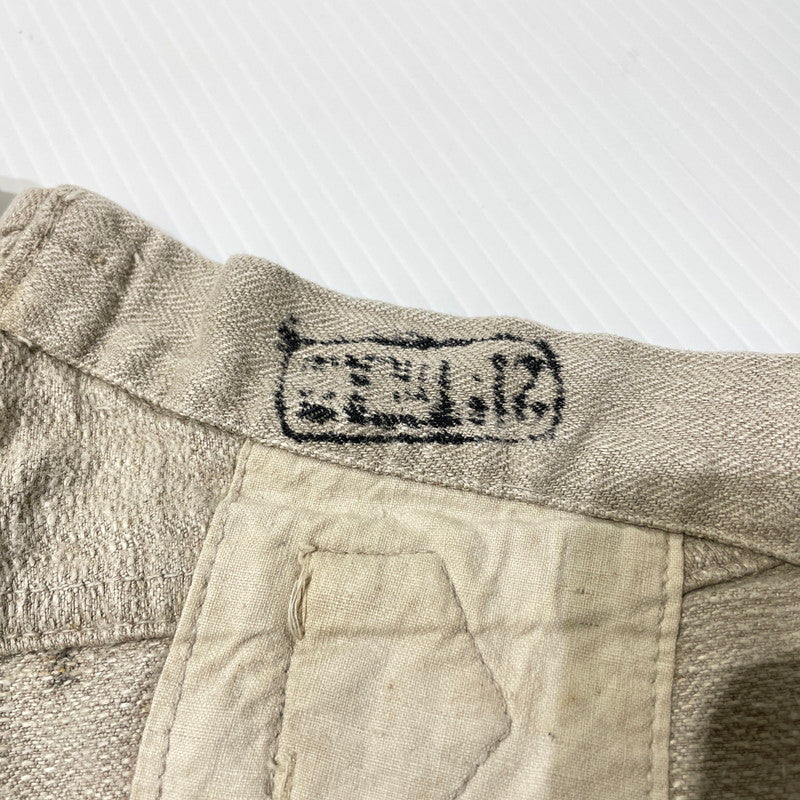 【現状渡し品】【メンズ】 FRENCH MILITARY フランス軍 LINEN BOURGERON TROUSERS PANTS VINTAGE リネン ボージョン トラウザーズ パンツ ボトムス ヴィンテージ 156-260930-yo-05-teih サイズ：不明 カラー：アイボリー系 万代Net店