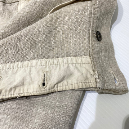 【現状渡し品】【メンズ】 FRENCH MILITARY フランス軍 LINEN BOURGERON TROUSERS PANTS VINTAGE リネン ボージョン トラウザーズ パンツ ボトムス ヴィンテージ 156-260930-yo-05-teih サイズ：不明 カラー：アイボリー系 万代Net店