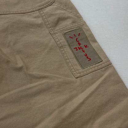 【中古品】【メンズ】 NIKE ナイキ × TRAVIS SCOTT トラビス スコット 別注コラボ 21SS CANVAS PANT DD4779-201 2021年春夏 キャンパス パンツ ボトムス 159-261004-sa-07-teih サイズ：M カラー：ベージュ 万代Net店