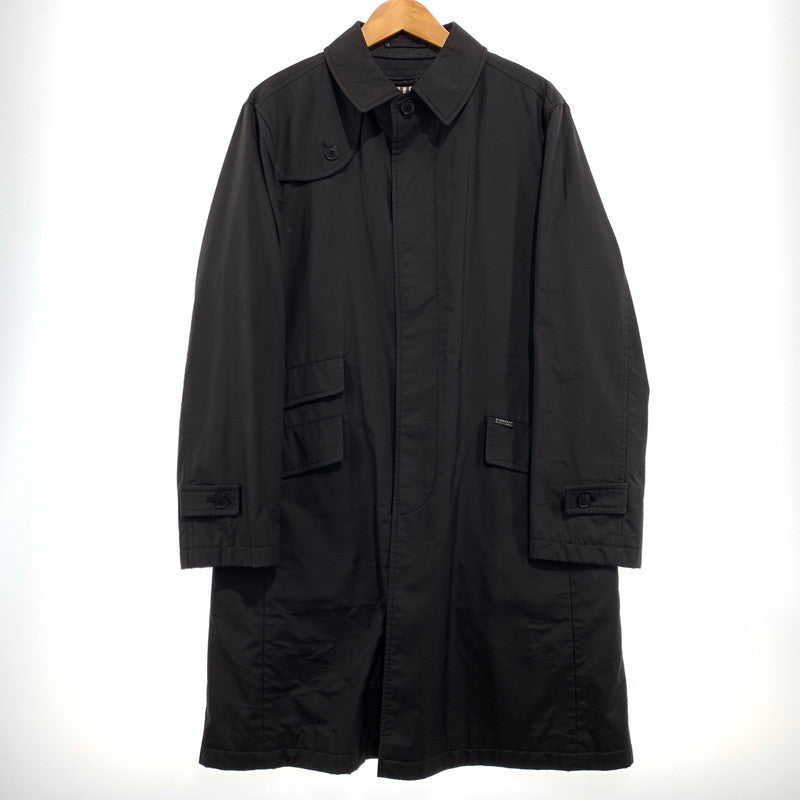 【中古品】【メンズ】 BURBERRY BLACK LABEL バーバリーブラックレーベル BALMACAAN COAT BMA09-705-09 ステンカラーコート アウター ライナー付きジャケット 141-261001-ko-13-teih サイズ：M カラー：ブラック 万代Net店