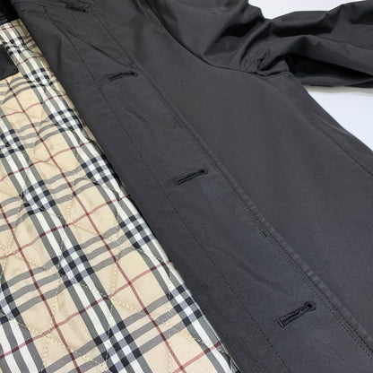 【中古品】【メンズ】 BURBERRY BLACK LABEL バーバリーブラックレーベル BALMACAAN COAT BMA09-705-09 ステンカラーコート アウター ライナー付きジャケット 141-261001-ko-13-teih サイズ：M カラー：ブラック 万代Net店