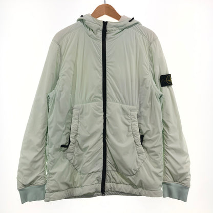 【中古品】【メンズ】 STONE ISLAND ストーンアイランド GARMENT LOGOPATCH BLOUSON PARKA 751541928 ガーメントダイ ロゴパッチ ブルゾン パーカー アウター 中綿入り 141-260929-sa-27-teih サイズ：S カラー：ライトグリーン 万代Net店