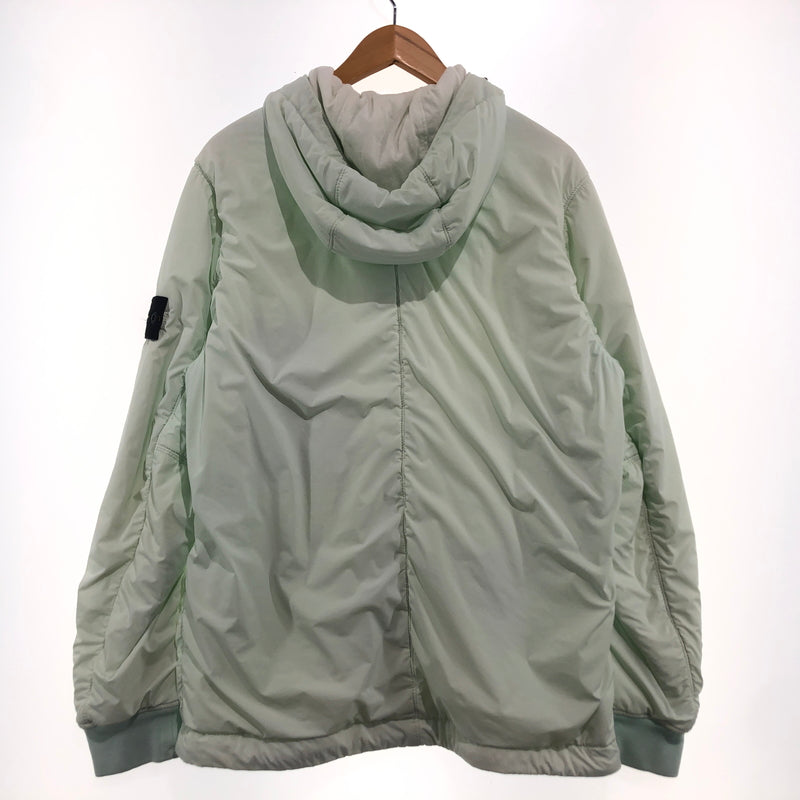 【中古品】【メンズ】 STONE ISLAND ストーンアイランド GARMENT LOGOPATCH BLOUSON PARKA 751541928 ガーメントダイ ロゴパッチ ブルゾン パーカー アウター 中綿入り 141-260929-sa-27-teih サイズ：S カラー：ライトグリーン 万代Net店