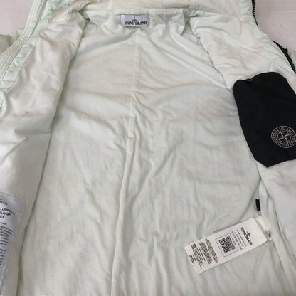【中古品】【メンズ】 STONE ISLAND ストーンアイランド GARMENT LOGOPATCH BLOUSON PARKA 751541928 ガーメントダイ ロゴパッチ ブルゾン パーカー アウター 中綿入り 141-260929-sa-27-teih サイズ：S カラー：ライトグリーン 万代Net店
