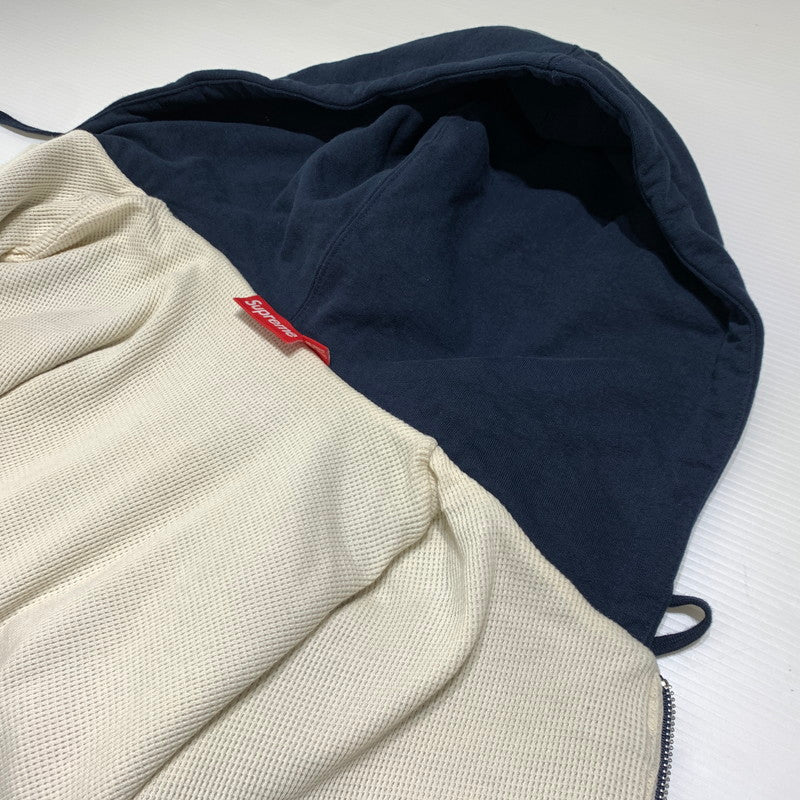 【中古品】【メンズ】 Supreme シュプリーム ARC THERMAL LINED ZIP UP HOODED SWEATSHIRT サーマル ライン ジップアップ フーディ スウェットシャツ トップス フルジップパーカー 149-261001-ko-16-teih サイズ：M カラー：ネイビー 万代Net店