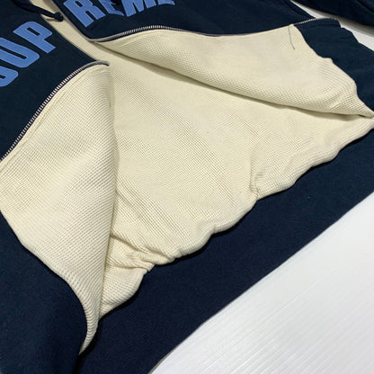 【中古品】【メンズ】 Supreme シュプリーム ARC THERMAL LINED ZIP UP HOODED SWEATSHIRT サーマル ライン ジップアップ フーディ スウェットシャツ トップス フルジップパーカー 149-261001-ko-16-teih サイズ：M カラー：ネイビー 万代Net店