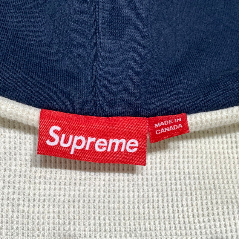 【中古品】【メンズ】 Supreme シュプリーム ARC THERMAL LINED ZIP UP HOODED SWEATSHIRT サーマル ライン ジップアップ フーディ スウェットシャツ トップス フルジップパーカー 149-261001-ko-16-teih サイズ：M カラー：ネイビー 万代Net店