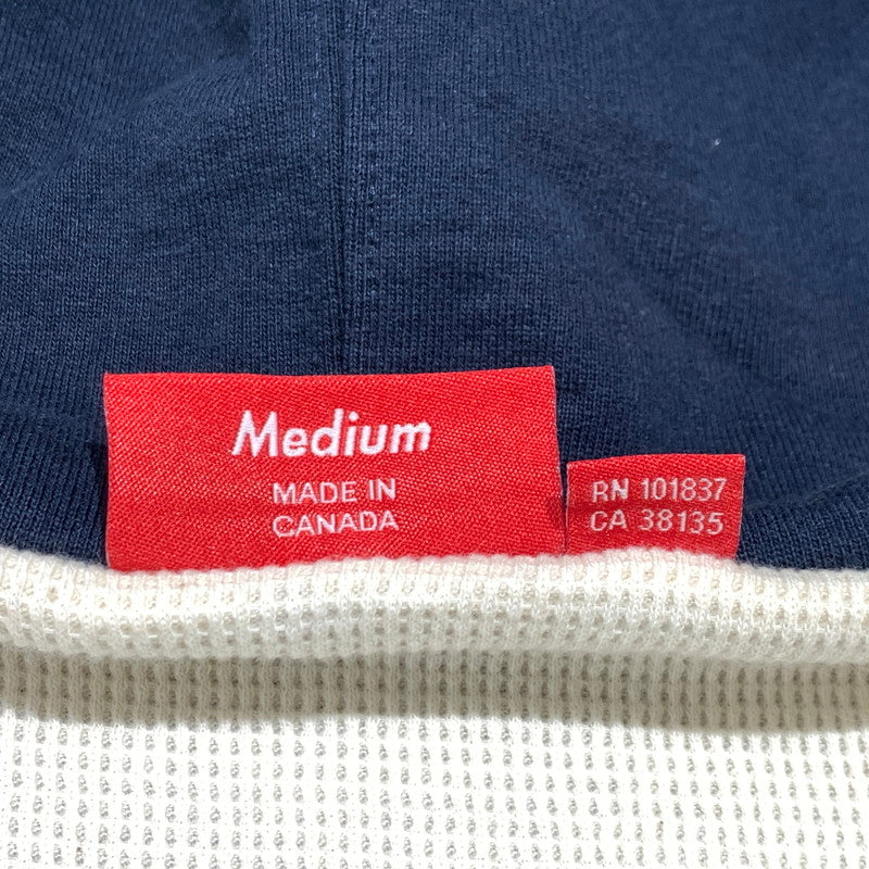 【中古品】【メンズ】 Supreme シュプリーム ARC THERMAL LINED ZIP UP HOODED SWEATSHIRT サーマル ライン ジップアップ フーディ スウェットシャツ トップス フルジップパーカー 149-261001-ko-16-teih サイズ：M カラー：ネイビー 万代Net店