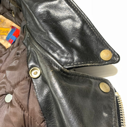 【ジャンク品】【メンズ】 SCHOTT ショット DOUBLE RIDER JACKET ダブル ライダースジャケット ライトアウター レザージャケット 145-261001-ko-20-teih サイズ：36 カラー：ブラック 万代Net店