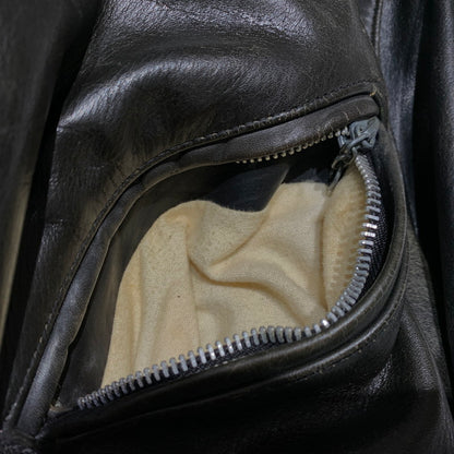 【ジャンク品】【メンズ】 SCHOTT ショット DOUBLE RIDER JACKET ダブル ライダースジャケット ライトアウター レザージャケット 145-261001-ko-20-teih サイズ：36 カラー：ブラック 万代Net店
