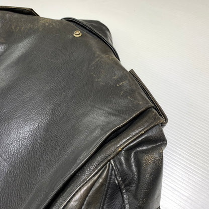【ジャンク品】【メンズ】 SCHOTT ショット DOUBLE RIDER JACKET ダブル ライダースジャケット ライトアウター レザージャケット 145-261001-ko-20-teih サイズ：36 カラー：ブラック 万代Net店