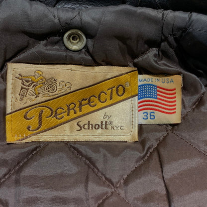 【ジャンク品】【メンズ】 SCHOTT ショット DOUBLE RIDER JACKET ダブル ライダースジャケット ライトアウター レザージャケット 145-261001-ko-20-teih サイズ：36 カラー：ブラック 万代Net店