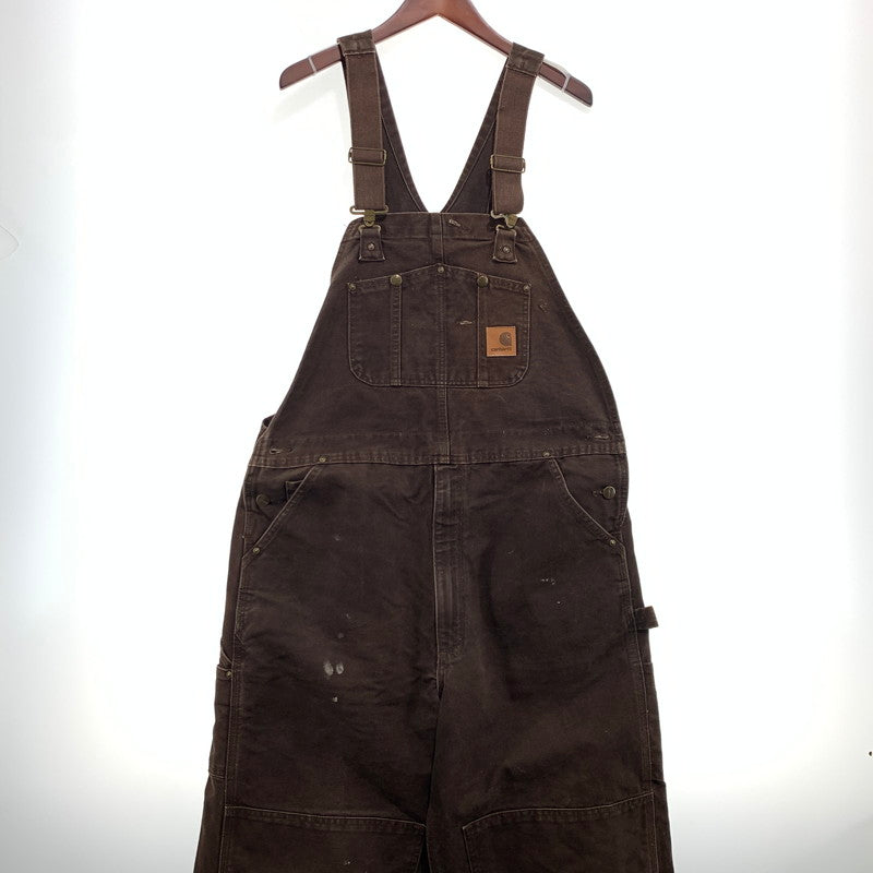 【現状渡し品】【メンズ】 Carhartt カーハート OVERALL R06 DKB オーバーオール ボトムス トップス ワークパンツ 145-261002-ko-15-teih サイズ：38×34 カラー：ダークブラウン 万代Net店