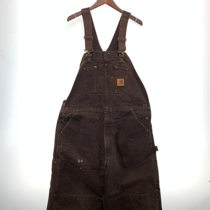 【現状渡し品】【メンズ】 Carhartt カーハート OVERALL R06 DKB オーバーオール ボトムス トップス ワークパンツ 145-261002-ko-15-teih サイズ：38×34 カラー：ダークブラウン 万代Net店