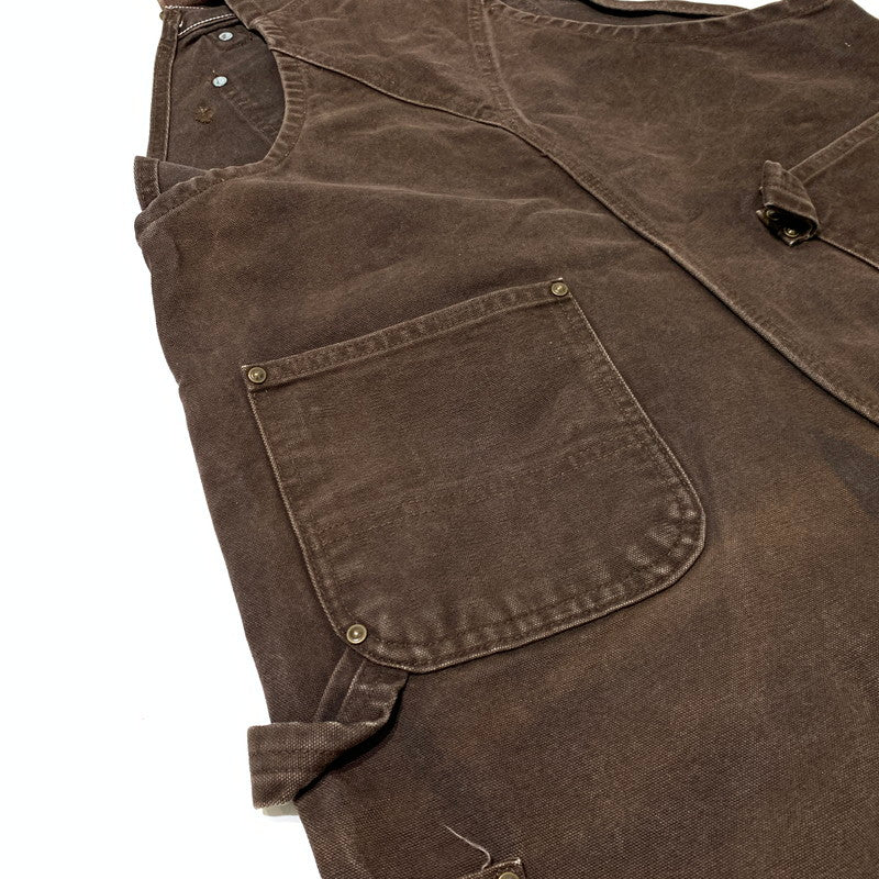 【現状渡し品】【メンズ】 Carhartt カーハート OVERALL R06 DKB オーバーオール ボトムス トップス ワークパンツ 145-261002-ko-15-teih サイズ：38×34 カラー：ダークブラウン 万代Net店