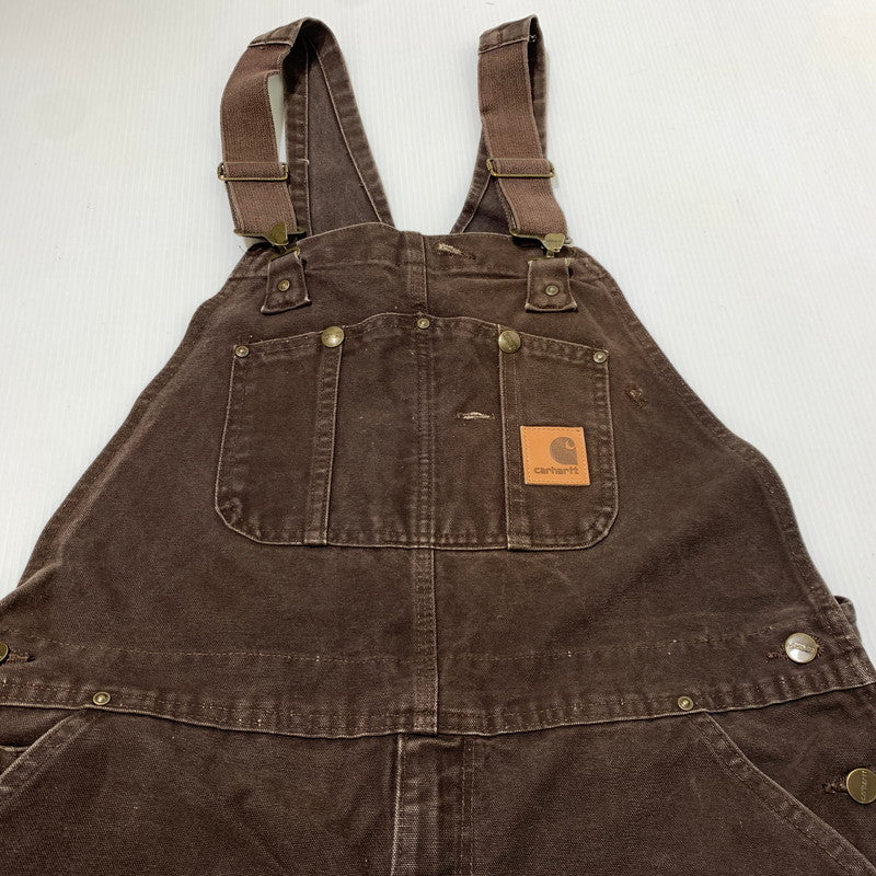 【現状渡し品】【メンズ】 Carhartt カーハート OVERALL R06 DKB オーバーオール ボトムス トップス ワークパンツ 145-261002-ko-15-teih サイズ：38×34 カラー：ダークブラウン 万代Net店