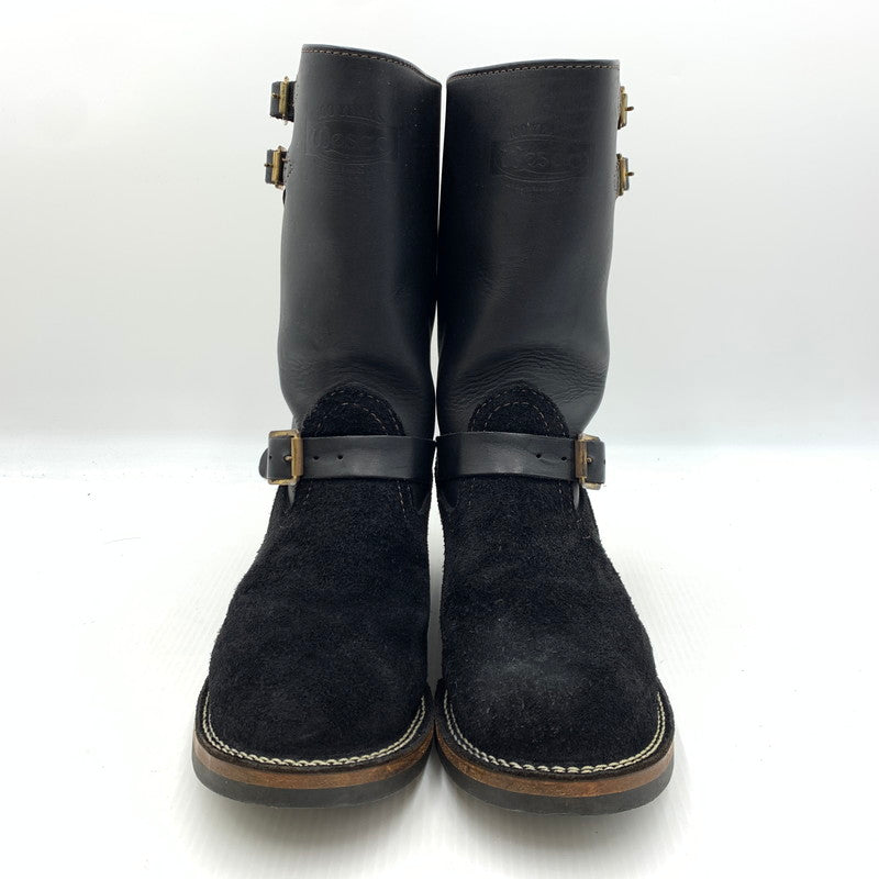 【中古品】【メンズ】 WESCO ウエスコ BOSS CUSTOM BK7700430 ボス カスタム ブーツ 靴 エンジニアブーツ レザー スエード 164-261001-ko-21-teih サイズ：9E カラー：ブラック 万代Net店
