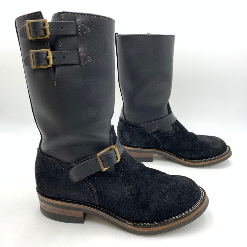 【中古品】【メンズ】 WESCO ウエスコ BOSS CUSTOM BK7700430 ボス カスタム ブーツ 靴 エンジニアブーツ レザー スエード 164-261001-ko-21-teih サイズ：9E カラー：ブラック 万代Net店