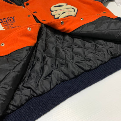 【現状渡し品】【メンズ】 STUSSY ステューシー BIG4 STADIUM JACKET ビッグ4 スタジアム ジャケット アウター スタジャン 142-261001-ko-15-teih サイズ：M カラー：オレンジ/ネイビー系 万代Net店