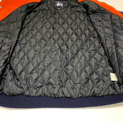 【現状渡し品】【メンズ】 STUSSY ステューシー BIG4 STADIUM JACKET ビッグ4 スタジアム ジャケット アウター スタジャン 142-261001-ko-15-teih サイズ：M カラー：オレンジ/ネイビー系 万代Net店