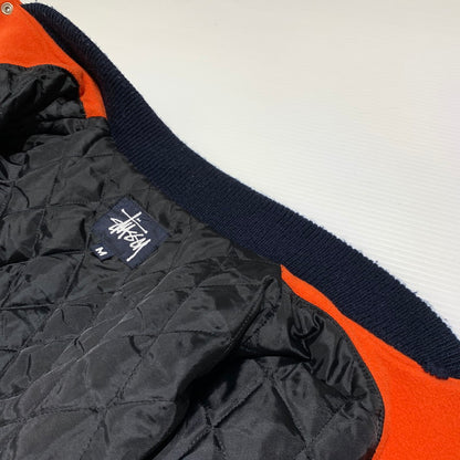 【現状渡し品】【メンズ】 STUSSY ステューシー BIG4 STADIUM JACKET ビッグ4 スタジアム ジャケット アウター スタジャン 142-261001-ko-15-teih サイズ：M カラー：オレンジ/ネイビー系 万代Net店