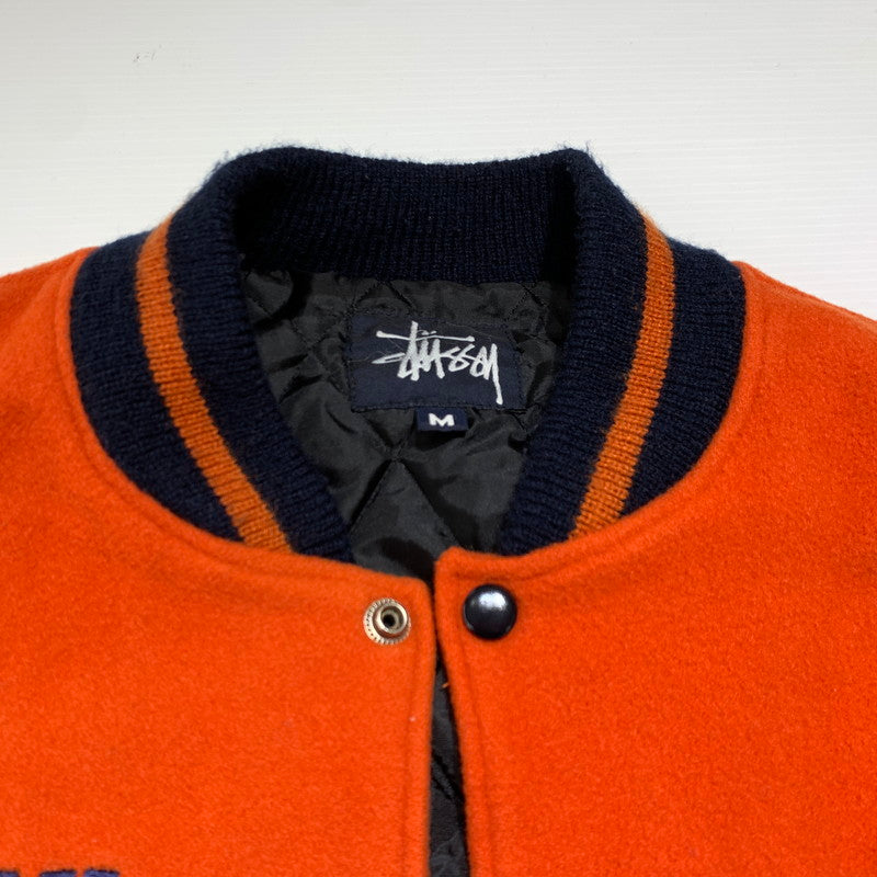 【現状渡し品】【メンズ】 STUSSY ステューシー BIG4 STADIUM JACKET ビッグ4 スタジアム ジャケット アウター スタジャン 142-261001-ko-15-teih サイズ：M カラー：オレンジ/ネイビー系 万代Net店