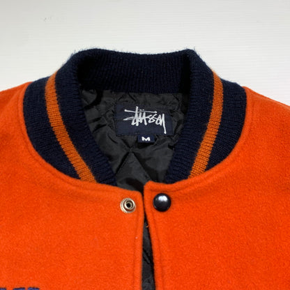 【現状渡し品】【メンズ】 STUSSY ステューシー BIG4 STADIUM JACKET ビッグ4 スタジアム ジャケット アウター スタジャン 142-261001-ko-15-teih サイズ：M カラー：オレンジ/ネイビー系 万代Net店