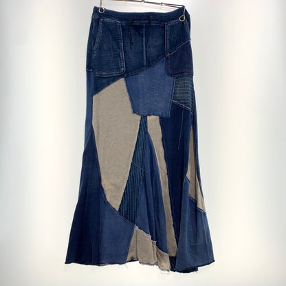 【現状渡し品】【レディース】 KAPITAL キャピタル REMAKE FLARED SKIRT リメイク フレアスカート ボトムス 168-261002-ko-11-teih サイズ：1(S) カラー：ブルー系 万代Net店