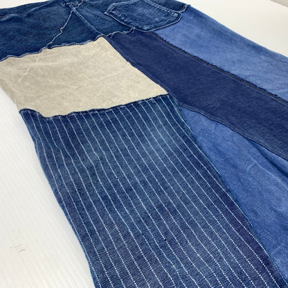 【現状渡し品】【レディース】 KAPITAL キャピタル REMAKE FLARED SKIRT リメイク フレアスカート ボトムス 168-261002-ko-11-teih サイズ：1(S) カラー：ブルー系 万代Net店
