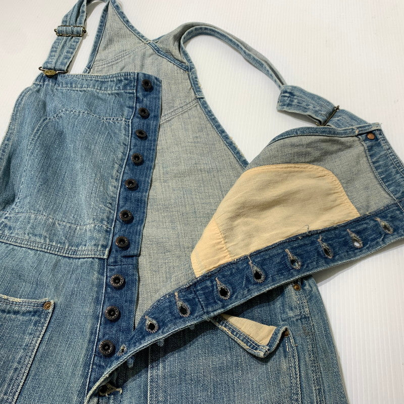 【現状渡し品】【レディース】 KAPITAL キャピタル × KIRO HIRATA キロ ヒラタ 別注 コラボ DENIM OVERALL デニムオーバーオール トップ ボトムス 168-261002-ko-14-teih サイズ：0（XS） カラー：インディゴ 万代Net店