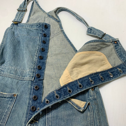 【現状渡し品】【レディース】 KAPITAL キャピタル × KIRO HIRATA キロ ヒラタ 別注 コラボ DENIM OVERALL デニムオーバーオール トップ ボトムス 168-261002-ko-14-teih サイズ：0（XS） カラー：インディゴ 万代Net店