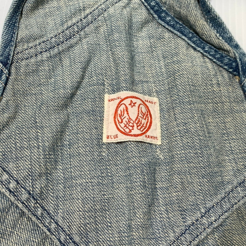 【現状渡し品】【レディース】 KAPITAL キャピタル × KIRO HIRATA キロ ヒラタ 別注 コラボ DENIM OVERALL デニムオーバーオール トップ ボトムス 168-261002-ko-14-teih サイズ：0（XS） カラー：インディゴ 万代Net店