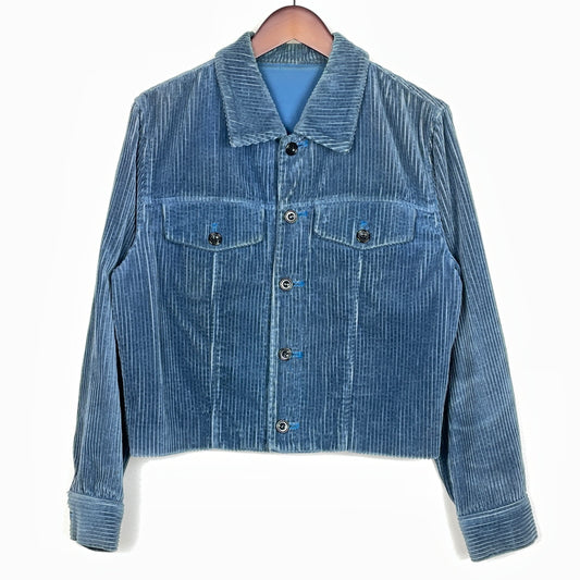 【中古品】【メンズ】 I.S. ISSEY MIYAKE SPORT アイエス イッセイ ミヤケ スポーツ IS33-FC006 80’s VINTAGE CORDUROY JACKET 80年代 コーデュロイ ジャケット アウター 140-261001-sa-06-teih サイズ：M カラー：ブルー系 万代Net店