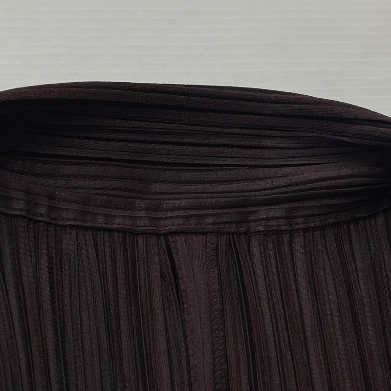 【現状渡し品】【レディース】 PLEATS PLEASE ISSEY MIYAKE プリーツ プリーズ イッセイ ミヤケ LONG SLEEVE SHIRT PP33-JD188 ロング スリーブ シャツ 長袖 トップス 168-261001-sa-14-teih サイズ：不明 カラー：ブラウン 万代Net店
