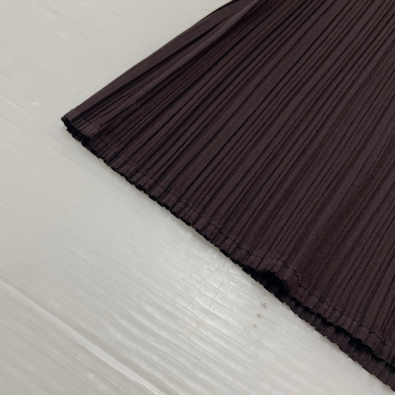 【現状渡し品】【レディース】 PLEATS PLEASE ISSEY MIYAKE プリーツ プリーズ イッセイ ミヤケ LONG SLEEVE SHIRT PP33-JD188 ロング スリーブ シャツ 長袖 トップス 168-261001-sa-14-teih サイズ：不明 カラー：ブラウン 万代Net店