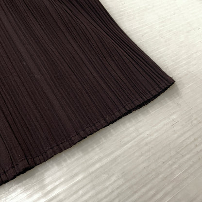 【現状渡し品】【レディース】 PLEATS PLEASE ISSEY MIYAKE プリーツ プリーズ イッセイ ミヤケ LONG SLEEVE SHIRT PP33-JD188 ロング スリーブ シャツ 長袖 トップス 168-261001-sa-14-teih サイズ：不明 カラー：ブラウン 万代Net店