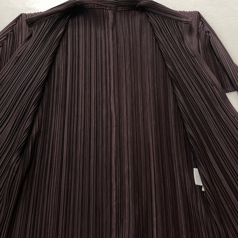 【現状渡し品】【レディース】 PLEATS PLEASE ISSEY MIYAKE プリーツ プリーズ イッセイ ミヤケ LONG SLEEVE SHIRT PP33-JD188 ロング スリーブ シャツ 長袖 トップス 168-261001-sa-14-teih サイズ：不明 カラー：ブラウン 万代Net店