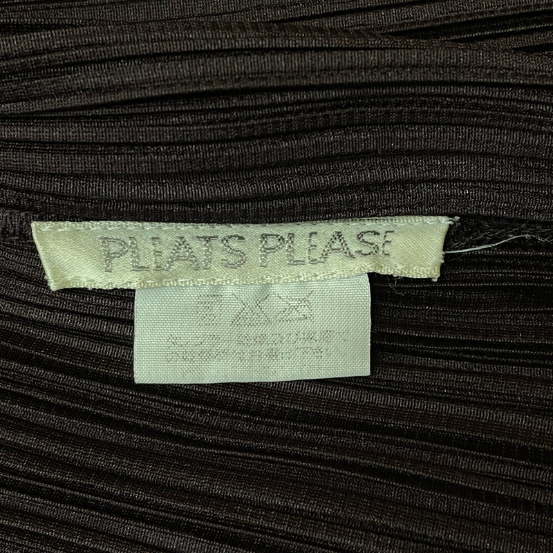 【現状渡し品】【レディース】 PLEATS PLEASE ISSEY MIYAKE プリーツ プリーズ イッセイ ミヤケ LONG SLEEVE SHIRT PP33-JD188 ロング スリーブ シャツ 長袖 トップス 168-261001-sa-14-teih サイズ：不明 カラー：ブラウン 万代Net店